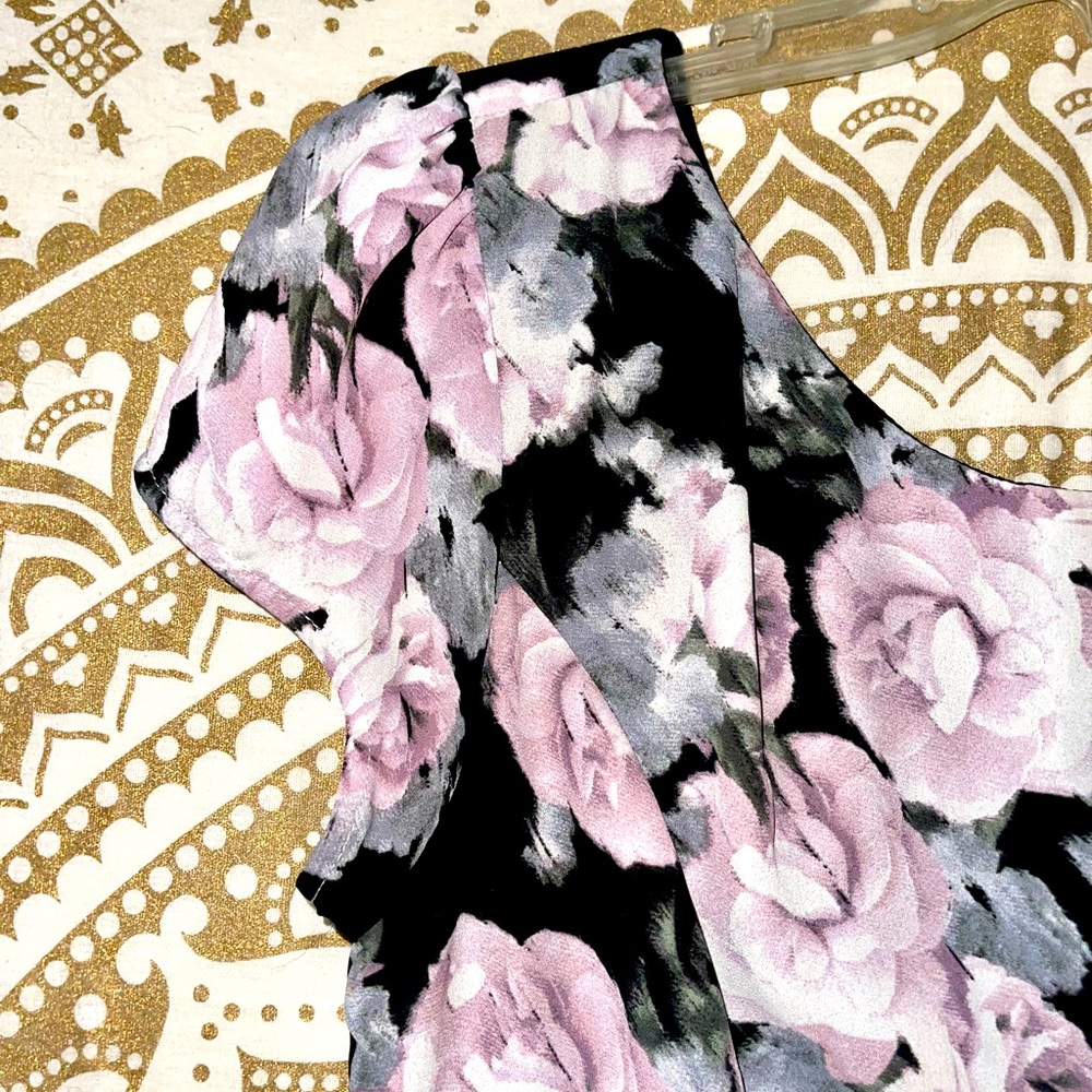 ✨HP✨ BEAUTIFUL FLORAL ZIP-UP FLOWY DRESS BY TRIXXI…JUNIORS SIZE 11 - Picture 2 of 7